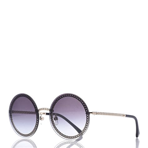 round chanel sunglasses with chain|Eyewear .